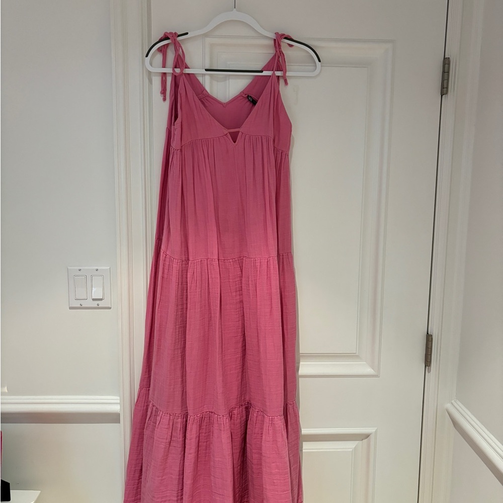 ZARA pink maxi dress